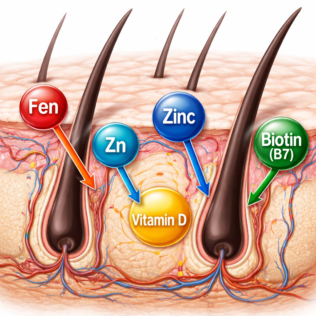 diagram of hair follicle nutrition needs.